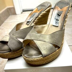 Jimmy Choo Phyllis Platform Gold 40